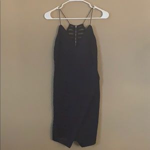 V neck mesh insert dress